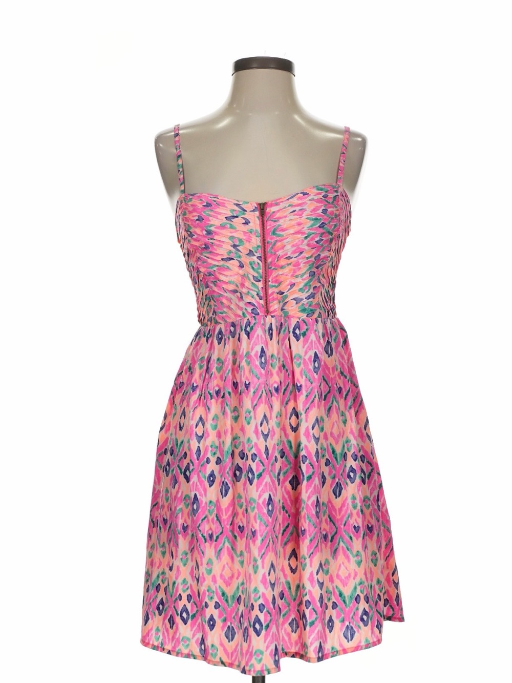 Roxy Pink Multicolor Printed Mini Dress